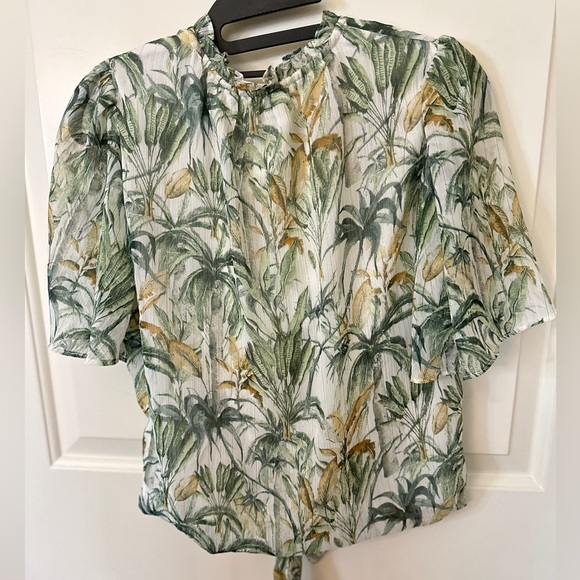 NWT | Tamara H Tropical Tie-Front Blouse | XS - Picture 6 of 6